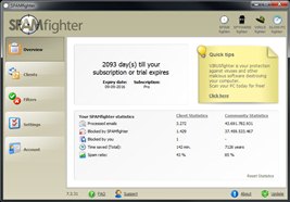 Zobacz aktualne statystyki dla spamu usuniętego przez SPAMfighter.