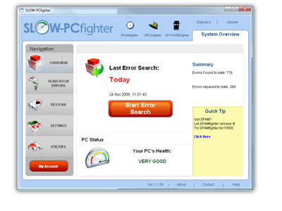 Download SLOW-PCfighter and have your computer fixed