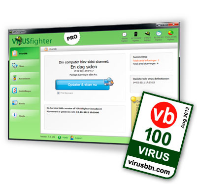 Nyd den nye og forbedret version af VIRUSfighter