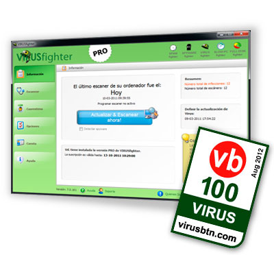 Disfrute la nueva y mejorada versión de VIRUSfighter.