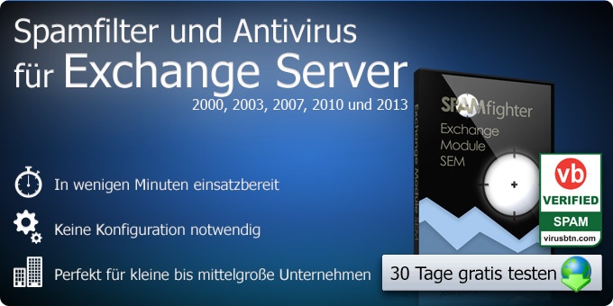 Spamfilter und Antivirus für Exchange Server 2000, 2003, 2007 und 2010
