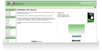Screenshots of  SPAMfighter Mail Gateway (SMG) - You can enlarge the image by clicking on it.                 