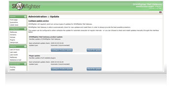 Screenshots of  SPAMfighter Mail Gateway (SMG) - You can enlarge the image by clicking on it.                 