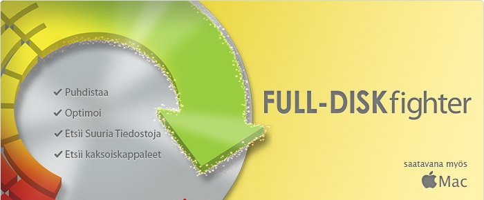 Tarvitsetko lisää kiintolevytilaa? Ilmainen skannaus!